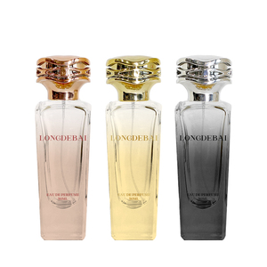 Wholesale clear Irregularity Glass Perfume <b>Spray</b> <b>Bottle</b> 50ml 100ml Gold Cap Crimp <b>Empty</b> Perfume <b>Bottle</b> with Gift Box - Product Image 2