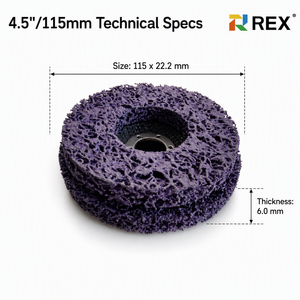Disque <span class=keywords><strong>de</strong></span> nettoyage et <span class=keywords><strong>de</strong></span> décapage non tissé <span class=keywords><strong>de</strong></span> 4,5 pouces, disque abrasif en <span class=keywords><strong>fibre</strong></span> <span class=keywords><strong>de</strong></span> nylon noir, bleu, violet pour meuleuse d'angle, élimination <span class=keywords><strong>de</strong></span> la rouille et <span class=keywords><strong>de</strong></span> la peinture - Product Image 2