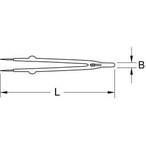 KS TOOLS Pinzas con aislamiento protector, rectas, 15,5mm - Product Image 2
