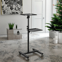 Support de projecteur mobile, chariot de présentation pour ordinateur portable et projecteur, réglable en hauteur, pour utilisation au bureau