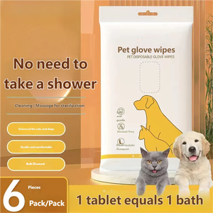 Toallitas Hipoalergénicas Suaves para Limpieza de Mascotas, Sin Alcohol, Sin Parabenos, con Fragancia Herbal, Desechables, para Limpiar Patas, Pelo, Oídos y Ojos de Perros y Gatos - Product Image 3