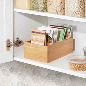 Boîte <span class=keywords><strong>de</strong></span> rangement en bambou pour café Boîte à thé en bois pour sac à épices pour cuisine, <span class=keywords><strong>bain</strong></span> et bureau - Product Image 2