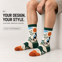 Chaussettes numériques 360 personnalisées OEM pour adultes, en polyester/nylon/coton/bambou/laine, résistantes aux déchirures, à séchage rapide, respirantes et sans coutures