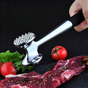 Marteau attendrisseur de viande double face en alliage de zinc, poignée antidérapante, pour steak, bœuf, porc, outil de cuisine - Product Image 6