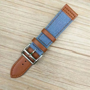 Alta qualità 18 20 22 24mm donna uomo moda nappa tessuto in <span class=keywords><strong>pelle</strong></span> jean <span class=keywords><strong>cinturino</strong></span> di ricambio <span class=keywords><strong>cinturino</strong></span> all'ingrosso per orologi <span class=keywords><strong>Apple</strong></span> - Product Image 5