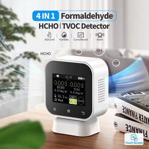 Monitor de Calidad del Aire Interior 4 en 1 FNIRSI SFD-02 con Pantalla Táctil, Detector de Formaldehído <span class=keywords><strong>HCHO</strong></span>, Medidor de TVOC y Temperatura, Carga Tipo-C - Product Image 2