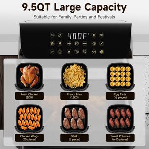 Wholesale Customizable 8L Stainless Steel Smart <b>Air</b> <b>Fryer</b> Touchscreen Control Non-Stick Surface Overheat Household - Product Image 6