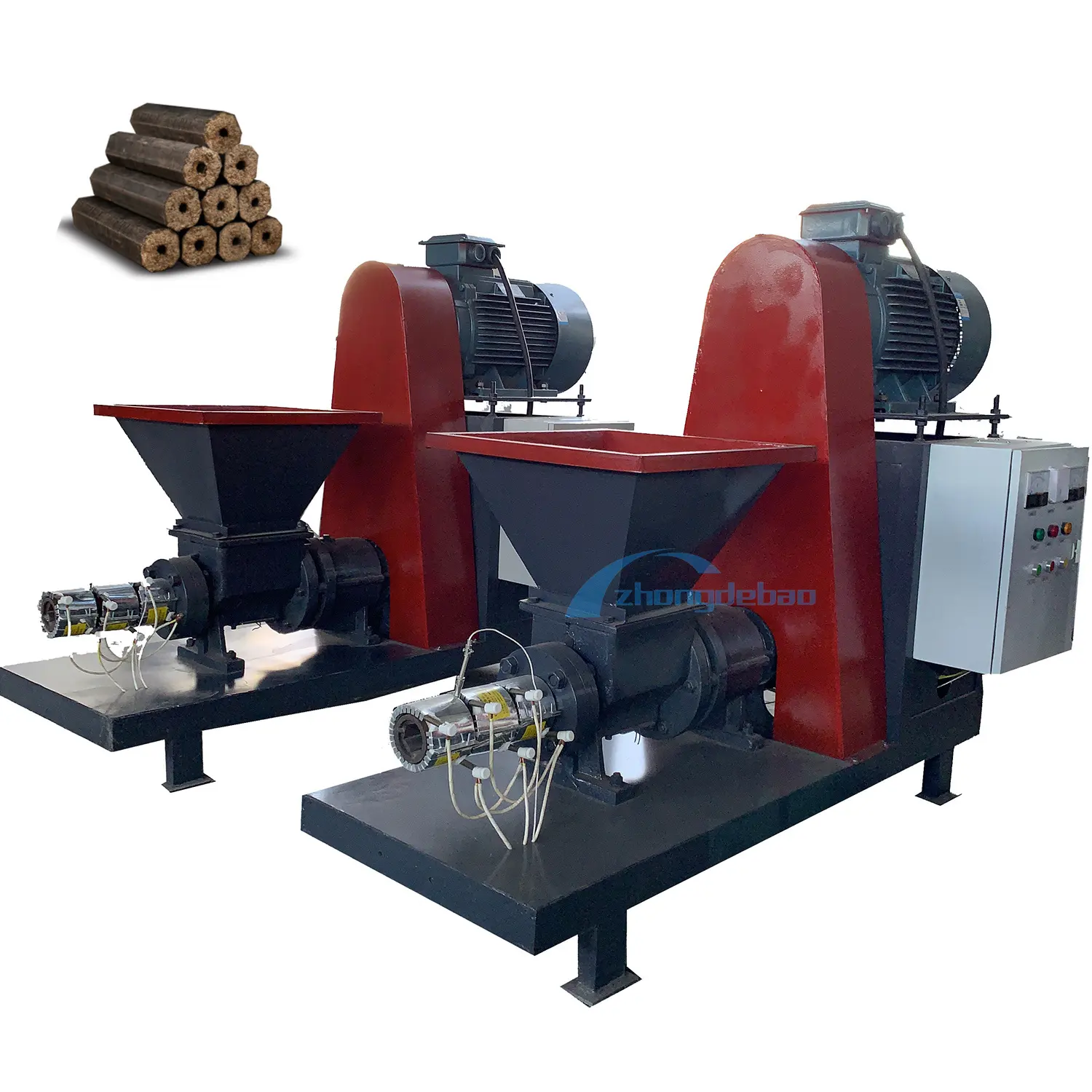 New high temperature extruded sawdust bamboo powder rod making machine wood briquette press machine