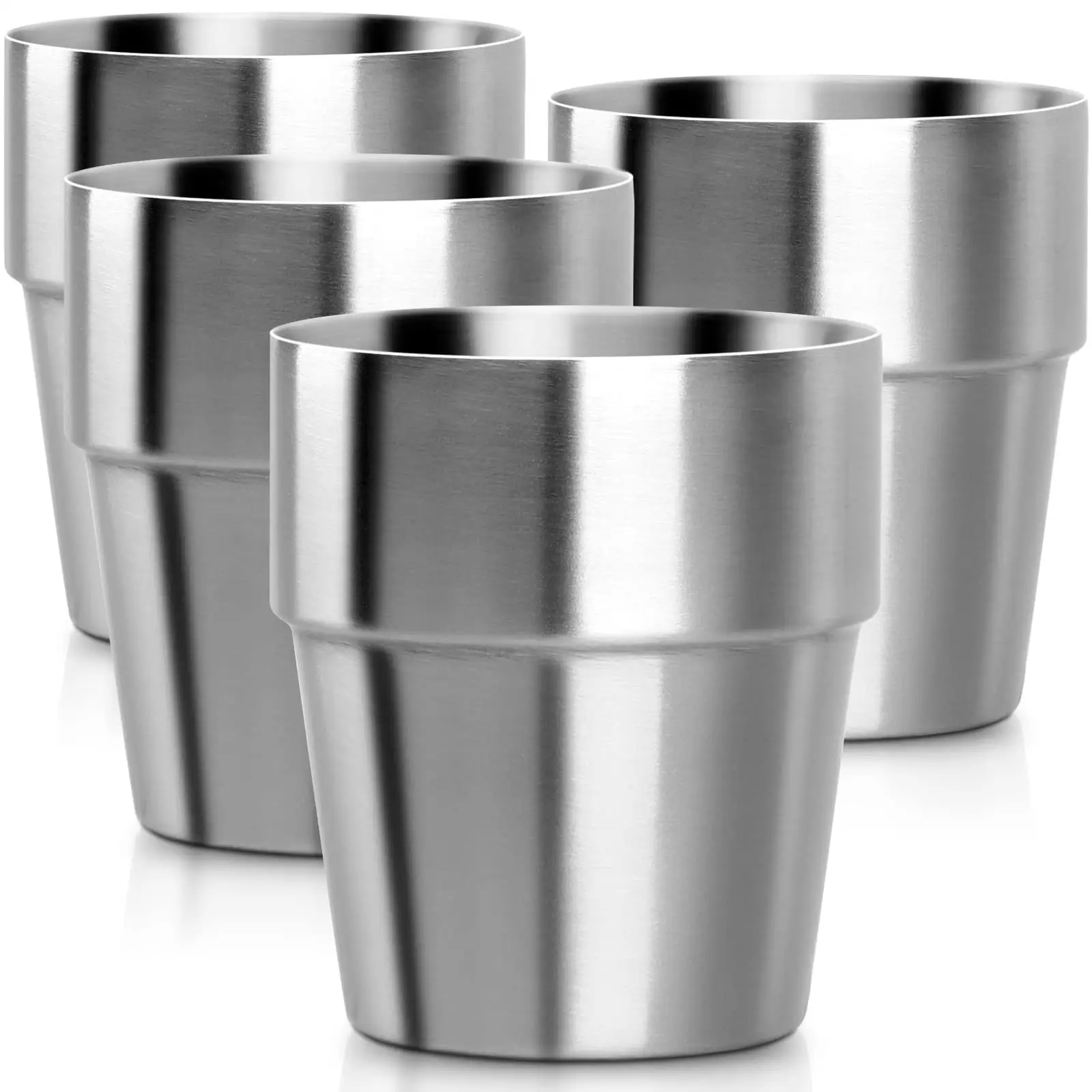 Stainless Steel Insulated Cup 10 oz Stackable Small Metal Cup Double Wall Vacuum Insulated Drinking Cups f