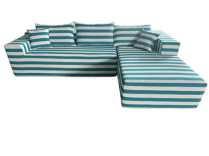 <span class=keywords><strong>Canapé</strong></span> Modulaire Extérieur Moderne Personnalisé à Rayures, en <span class=keywords><strong>Mousse</strong></span> Compressée, Imperméable, <span class=keywords><strong>pour</strong></span> Salon, Balcon ou Salle de Sport - Product Image 6