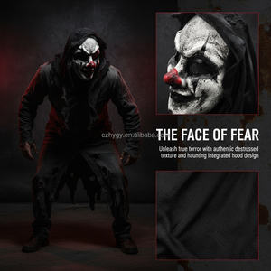 Máscara de Joker de Alta Calidad con Calavera Completa y Sangre, para Fiesta de Halloween, con Boca Móvil, de Plástico y Seda, para Noche de Terror - Product Image 2