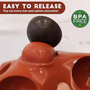MUYULINS Factory can customize 24-cavity hemispherical molds, LFGB non-stick, BPA-free <b>silicone</b> chocolate molds - Product Image 3
