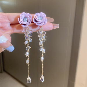 2025ใหม่แฟชั่น925เข็มเงินมุกต่างหูพู่ห้อยต่างหูเพทายผีเสื้อต่างหูเครื่องประดับของขวัญเครื่องประดับสำหรับผู้หญิง - Product Image 4