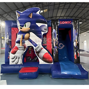 Huatong ngoài trời PVC <span class=keywords><strong>Inflatable</strong></span> phim hoạt hình S onic <span class=keywords><strong>bouncy</strong></span> nhà với trượt Sonic <span class=keywords><strong>Inflatable</strong></span> nhảy lâu đài Combo cho bán - Product Image 5
