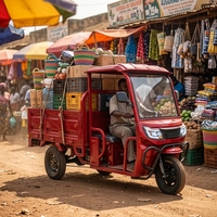 Tricycle électrique cargo à toit, prix d’usine, 3 roues, 1,6 m, 72 V, 1 200 W, charge utile de 800 kg, pour commerce ambulant