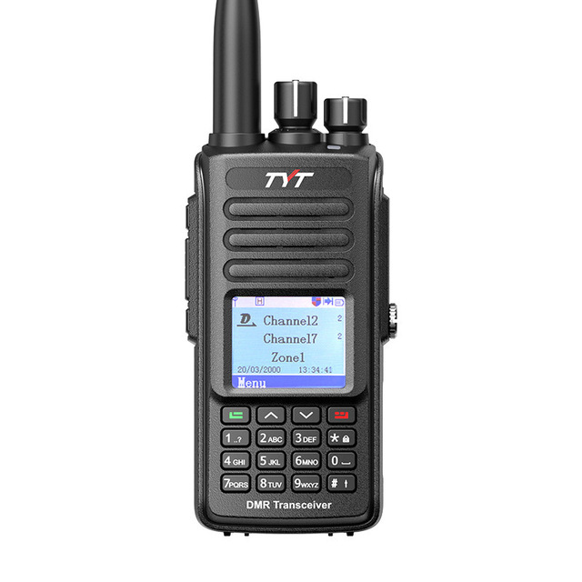 MD-UV390PLUS Digital DMR Transceiver High Power 10W AES256 Encryption IP67 Waterproof LCD Display GPS 50km Range Walkie Talkie