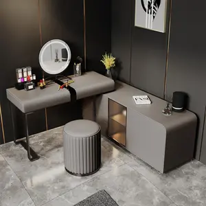 Современная Женская вечерняя спальня светлый макияж с зеркалом туалетный столик с ящиками для хранения комода