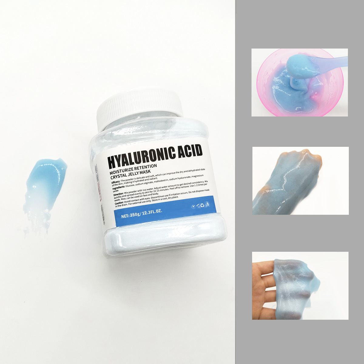 OEM hyaluronic acid collagen crystal facial mask Chinese herbal medicine moisturizing anti wrinkle used for women's face care