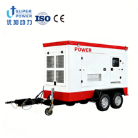 Système de surveillance intelligent, générateur diesel triphasé silencieux monté sur remorque, 250 KVA, certifié ISO CE, ATS, démarrage automatique