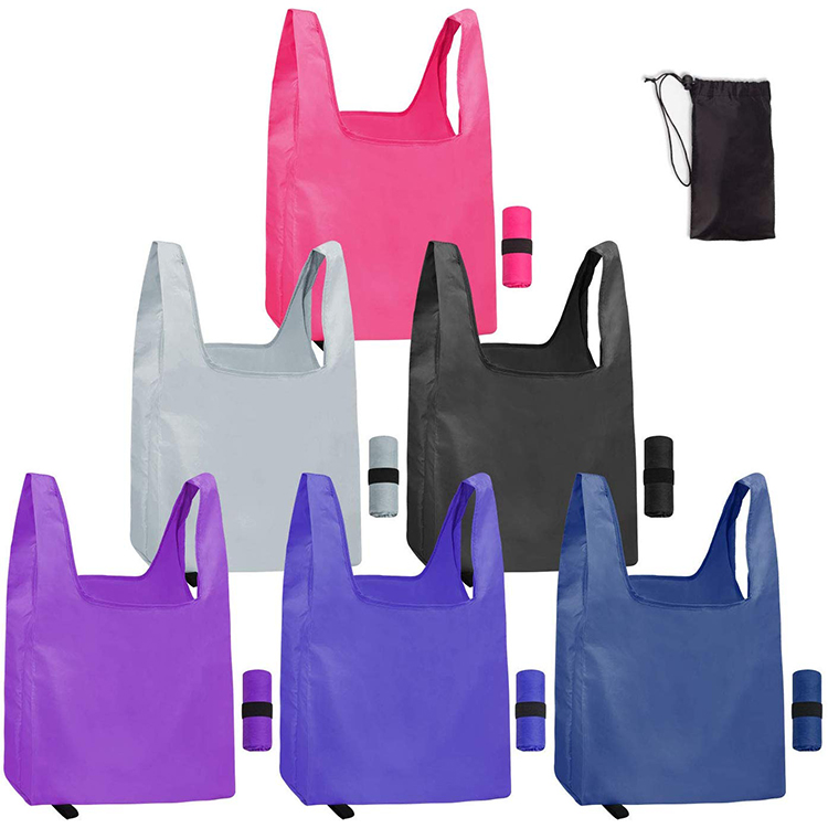 Eco friendly RPET 210T Reusable polyester foldable shopping bag