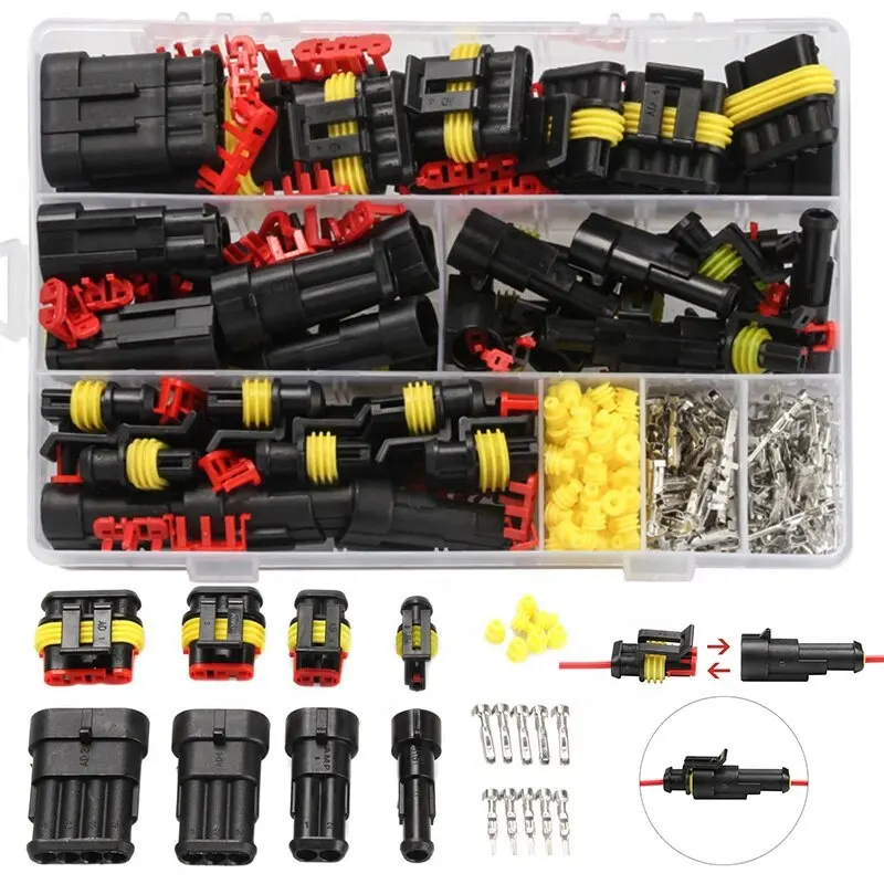 352pcs HID Waterproof Connectors 26 sets Car Electrical Wire Connector Plug Truck Harness 300V 12A