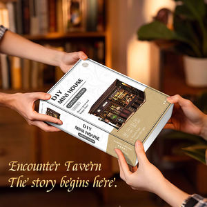 MOQ=1 Kit miniature de coin lecture 'Tavern' pour livraison directe - Modèle de <span class=keywords><strong>maison</strong></span> miniature complet et ensemble de <span class=keywords><strong>maison</strong></span> <span class=keywords><strong>à</strong></span> construire soi-même pour une présentation créative - Product Image 6