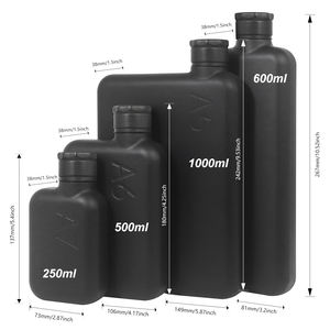 Botol air Memo Notebook datar persegi ramping besi tahan bocor 304 baja tahan karat A7 A5 A6 logam ODM tanpa plastik botol datar - Product Image 3