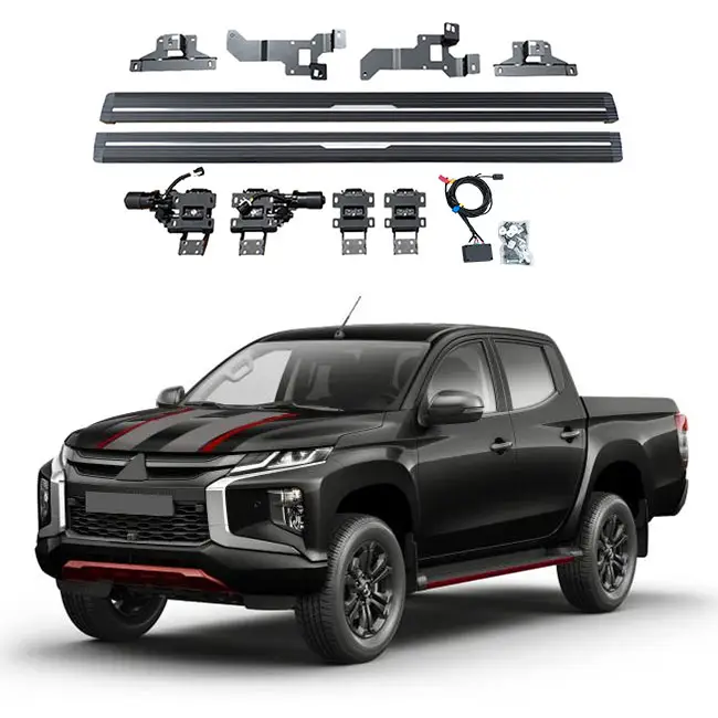 Dış aksesuarlar sıcak satış 4x4 pickup Mitsubishi TRITON L200 mıknatıslı kapı işık için elektrikli koşu panoları