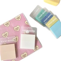 Notes autocollantes couleur Morandi, onglets carrés réutilisables N fois, marqueurs de page, petit bloc-notes pour marqueurs de livre, vente en gros