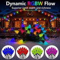 100ft 200ft 300ft C9 LED-Glühbirnen Weihnachtsbaumbeleuchtung 24V Outdoor Wasserdicht IP65 Feiertagsdekoration Intelligente Lichterkette
