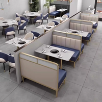 Ensemble de meubles en cuir de haute qualité, durable et moderne, pour restaurants de restauration rapide, canapé, banc, chaise, banquette de café