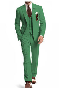 Groothandel Maatwerk Europese en Amerikaanse Buitenlandse Handel Herenpak Driedelig Pak Slank Smoking Bruidegom Bruidsjonker Pak - Product Image 5