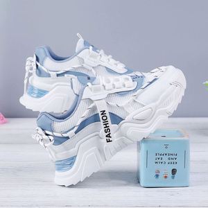 Zapatos Deportivos Casuales Transpirables para Mujer JiuZhou, para Todas las Temporadas, con Entresuela de PU, Amortiguación, Suela Gruesa, Superficie de Malla, Antiolor, a la Moda - Product Image 4
