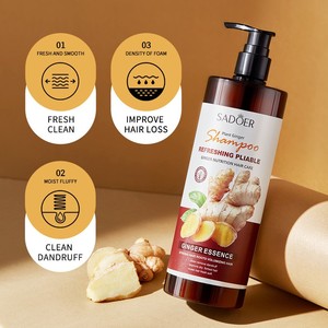 SADOER Venta al por mayor Natural Hair Grow Shampoo Pérdida de cabello Organic Ginger Mint Shampoo Hair Grow Oil Shampoo para hombres y mujeres - Product Image 3