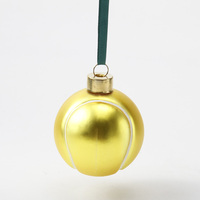 Ornements d'arbre de Noël Usine En Gros Verre Soufflé Unique Décor De Noël Tennis Ornement En Verre Écologique