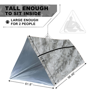 เต็นท์เอาตัวรอดฉุกเฉินแบบพกพา2คนพร้อมกระเป๋าสำหรับปีนเขาทัวร์ตั้งแคมป์และเดินป่า - Product Image 2