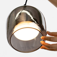 Lampe suspendue minimaliste pour chambre à coucher, lampe suspendue créative en verre pour bar, lampe suspendue moderne pour restaurant, îlot de cuisine, lustre LED
