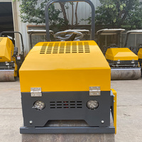 Compacteur vibrant portatif tandem de 1, 1,5 et 2 tonnes avec moteur Changchai et transmission à engrenages