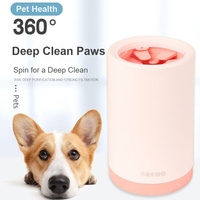 XIPAI Lave-pattes portable pour animaux de compagnie, design luxueux et mignon, silicone souple, prévient les blessures aux pattes pour chats et chiens, grandes et petites tailles, toutes saisons