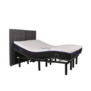 Healthtec Best-Selling Smart Bed King Size Electric Adjustable Bed Frame Base And Adjustable Metal Bed Frame With Massage