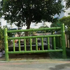 Taklit ahşap tahıl çit direği kalıp parkı korkuluk küpeşte bambu cilt beton çit çimento plastik çit kalıp
