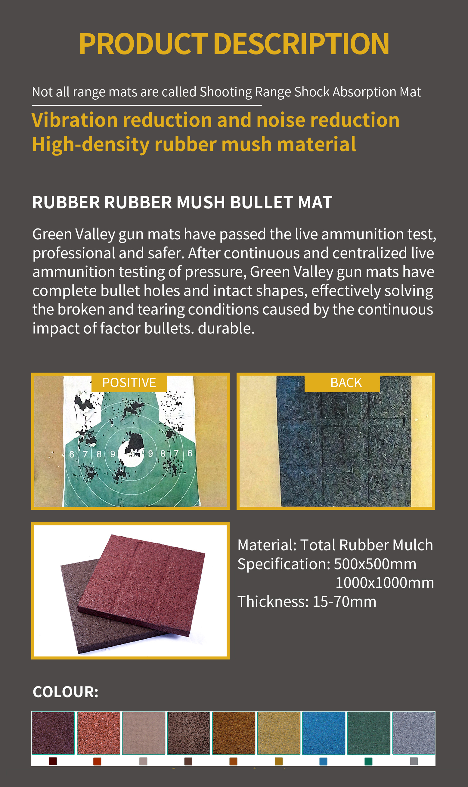 Eco-friendly Ballistic Rubber Mats for Shooting Ranges