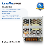 Fuente de Alimentación Estándar Delgada de 50W A-50FGB Compatible con Mean Well LRS-50 Ajustable para Emergencias de Incendio y Hogar Inteligente CE RoHS
