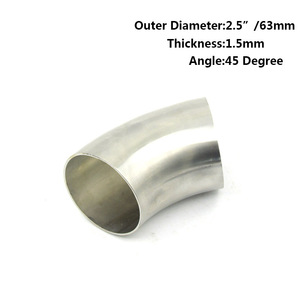 ข้อต่อท่อเหล็กสแตนเลส 63 มม. 45 องศา สำหรับท่อเหล็กอุตสาหกรรม - Product Image 4