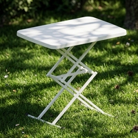 Haute qualité 65*45CM Portable pliable petit bureau d'ordinateur blanc Table d'ordinateur hauteur réglable extensible en plastique