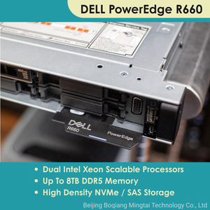 Serveur en rack Dell R660, double processeur Xeon Platinum, mémoire DDR5, SSD NVMe, prêt pour GPU, extension PCIe 5.0, serveur Poweredge R660 optimisé - Product Image 4