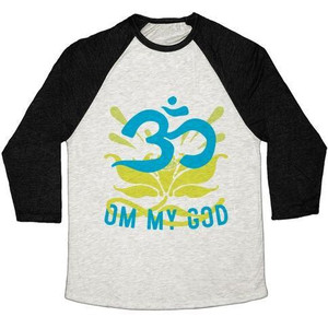 Om My God Unisex Tri-Blend <b>Baseball</b> <b>Tee</b> - Product Image 1