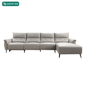 صالة كرسي جلد عصرية على شكل حرف L مع منفذ USB أريكة كهربائية مستلق مقطعية - Product Image 3