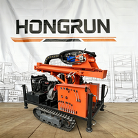 Petite plate-forme de forage d'eau rotative moteur diesel 100m roues profondes forage puits d'eau perceuse vente chaude