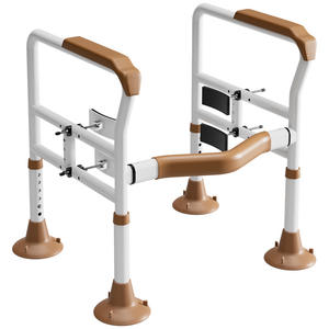 Barre d'appui <span class=keywords><strong>de</strong></span> toilette moderne <span class=keywords><strong>pour</strong></span> personnes âgées, réglable, sans perçage, capacité 150 kg, aide à se lever - Product Image 1